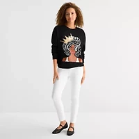 Hope & Wonder Black History Month Queen Womens Crew Neck Long Sleeve Sweatshirt