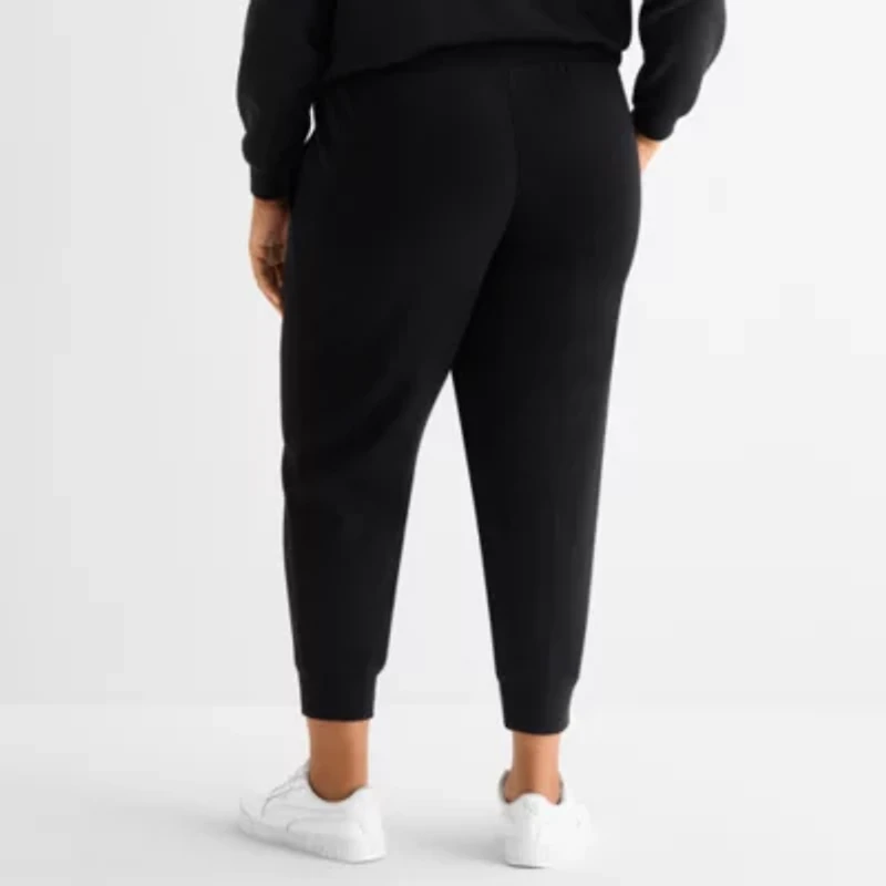Hope & Wonder Black History Month Queen Womens Cuffed Mid Rise Classic Fit Plus Fleece Jogger Pant