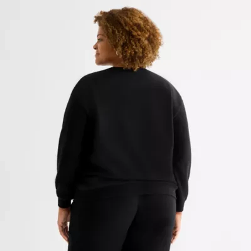 Hope & Wonder Black History Month Queen Womens Crew Neck Long Sleeve Plus Sweatshirt