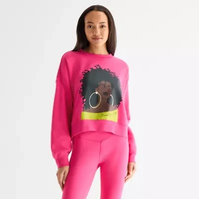 Hope & Wonder Black History Month Melanin Magic Womens Crew Neck Long Sleeve Sweatshirt