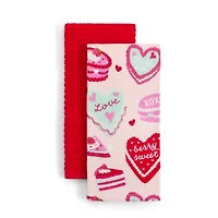 Layerings Heart Cakes 2-pc. Kitchen Towel Set