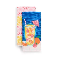 Layerings Summer Drinks  2-pc. Kitchen Towel Set