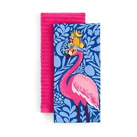 Layerings Pink Flamingo 2-pc. Kitchen Towel Set