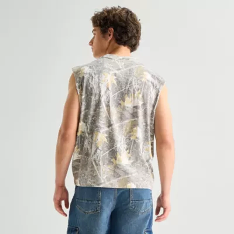 Arizona Mens Crew Neck Sleeveless Muscle T-Shirt