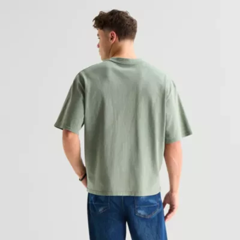 Arizona Mens V Neck Short Sleeve Boxy Fit Graphic T-Shirt