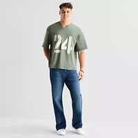 Arizona Mens V Neck Short Sleeve Boxy Fit Graphic T-Shirt