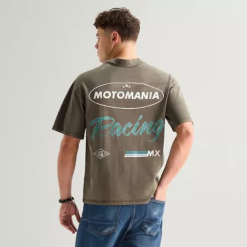 Arizona Mens Crew Neck Short Sleeve Boxy Fit Graphic T-Shirt