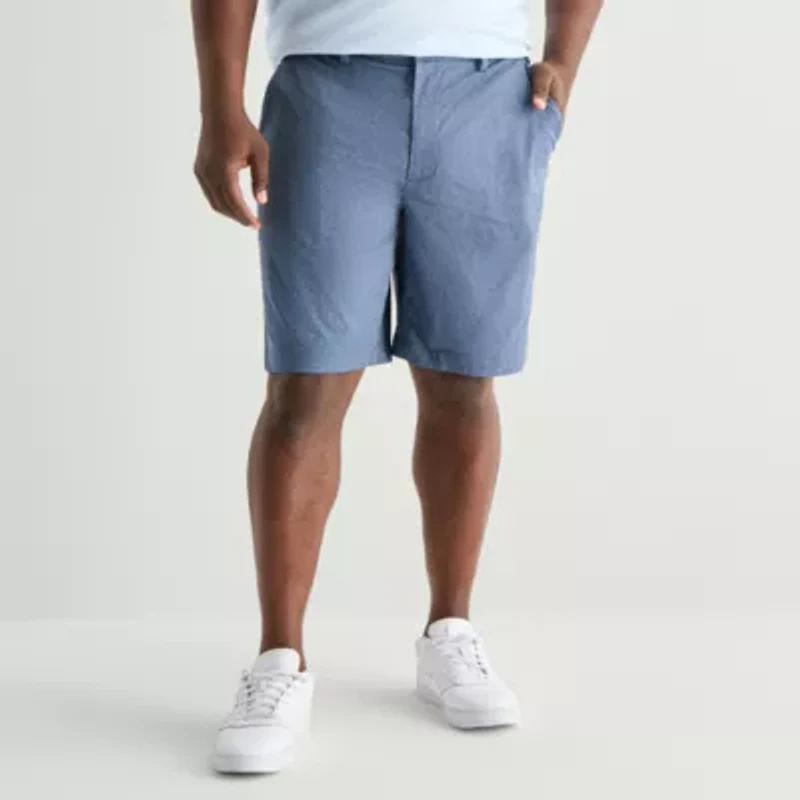 Shaquille O'Neal XLG™ Mens 11" Mid Rise Big and Tall Adjustable Waist Chino Short