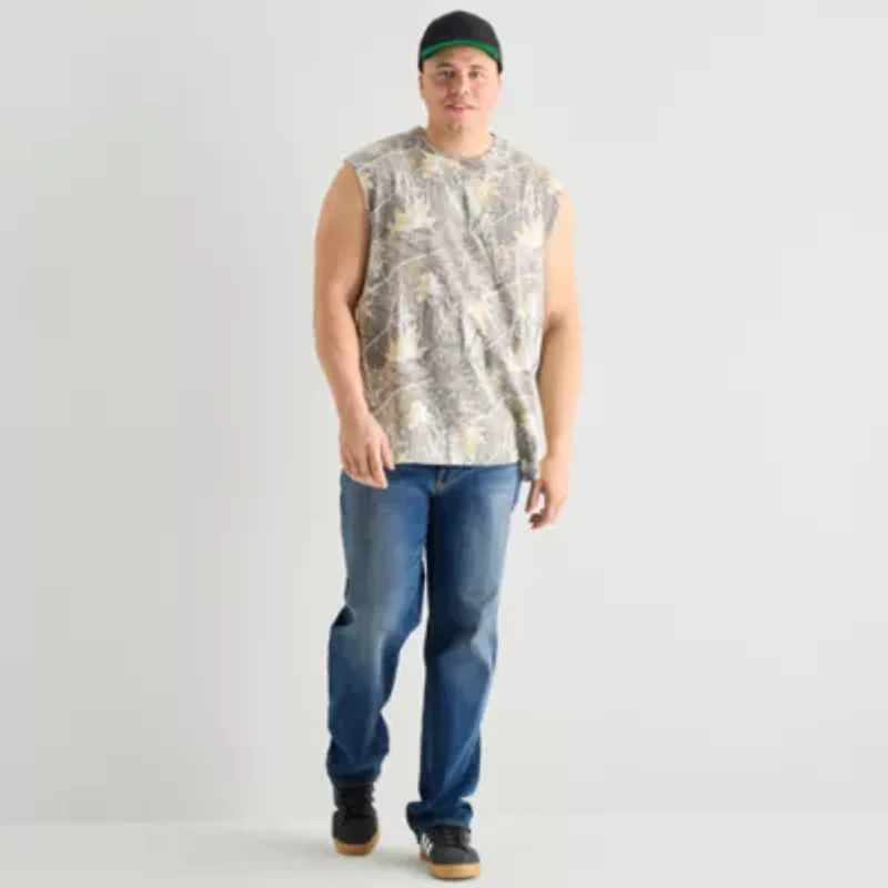 Arizona Mens Crew Neck Sleeveless Big and Tall Muscle T-Shirt