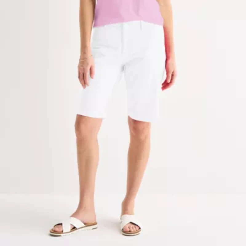 St. John's Bay Womens 11" Tall Bermuda Short