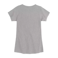 Disney Collection Little & Big Kid Girls Crew Neck Short Sleeve Regular Fit Graphic T-Shirt
