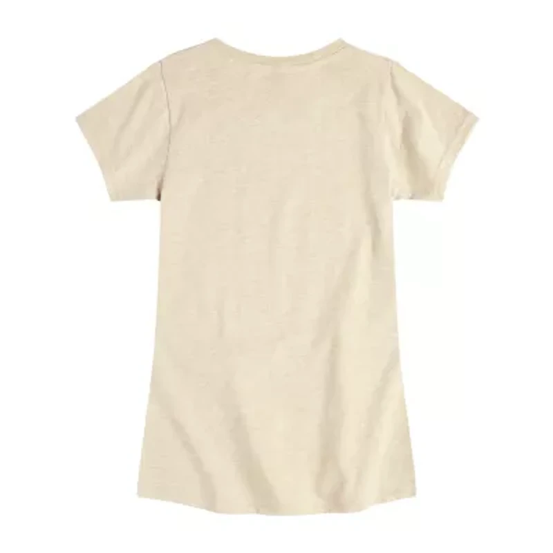 Disney Collection Little & Big Kid Girls Crew Neck Short Sleeve Regular Fit Minnie Mouse Graphic T-Shirt