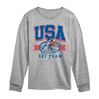 Disney Collection Little & Big Kid Boys Crew Neck Short Sleeve Regular Fit Mickey Mouse Graphic T-Shirt