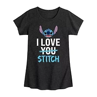 Disney Collection Little & Big Kid Girls Crew Neck Short Sleeve Regular Fit Graphic T-Shirt