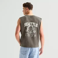 Arizona Mens Crew Neck Sleeveless Muscle T-Shirt