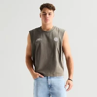 Arizona Mens Crew Neck Sleeveless Muscle T-Shirt