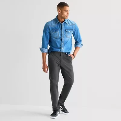 mutual weave Standard Chino Mens Slim Fit Flat Front Pant