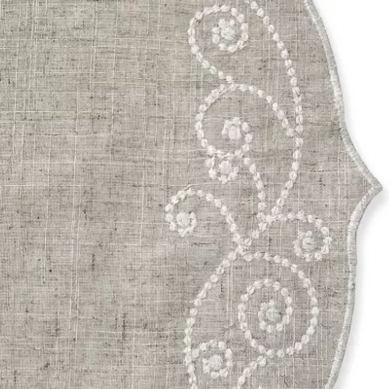 Lenox French Perle Linen Embroidered Centerpiece
