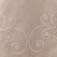 Lenox French Perle Linen Embroidered Tablecloth