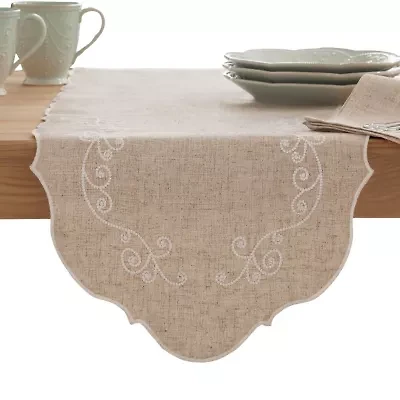 Lenox French Perle Embroidered Table Runner