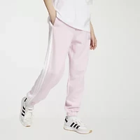 adidas Womens Straight Mid Rise Loose Fit Fleece Active Jogger Pant
