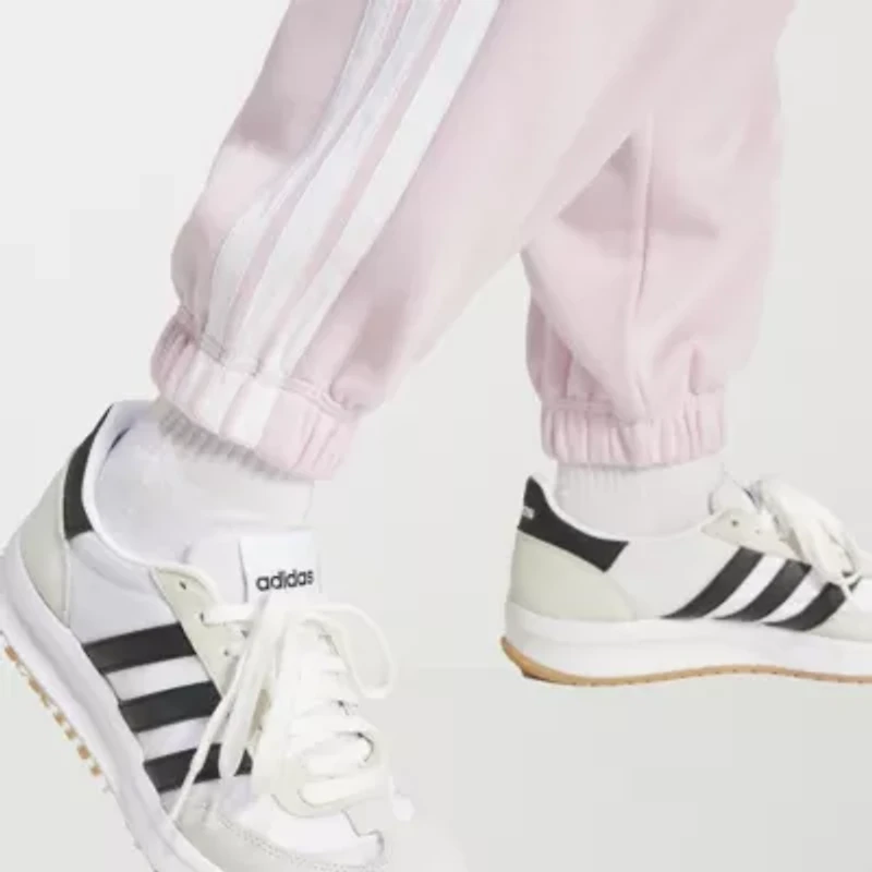 adidas Womens Straight Mid Rise Loose Fit Fleece Active Jogger Pant