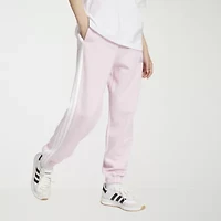 adidas Womens Straight Mid Rise Loose Fit Fleece Active Jogger Pant