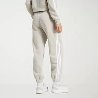 adidas Womens Straight Mid Rise Loose Fit Fleece Active Jogger Pant