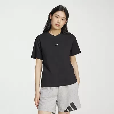 adidas Womens Crew Neck Short Sleeve Active T-Shirt