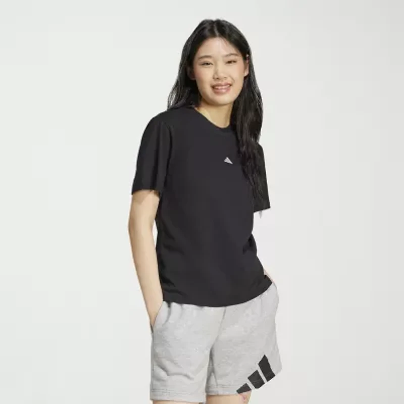 adidas Womens Crew Neck Short Sleeve Active T-Shirt