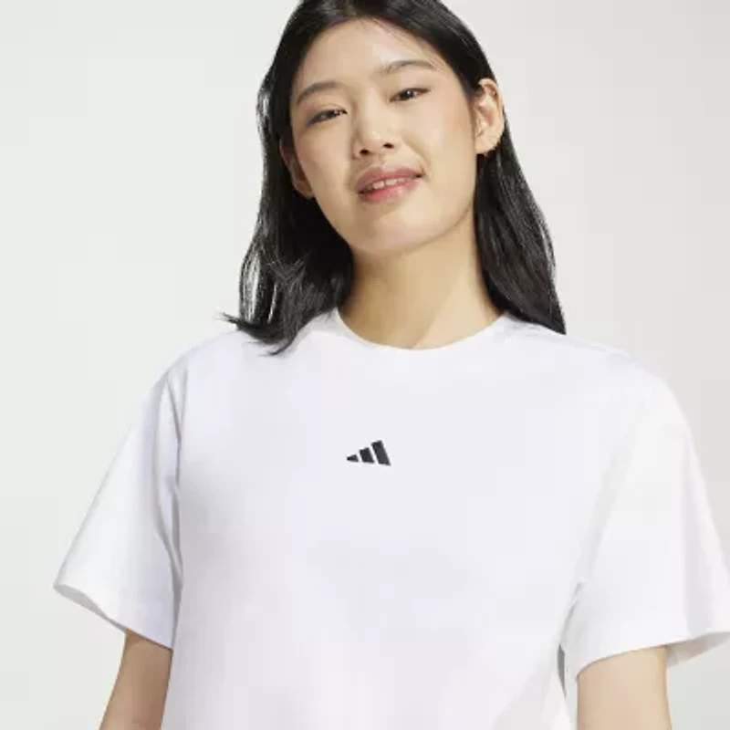 adidas Womens Crew Neck Short Sleeve Active T-Shirt