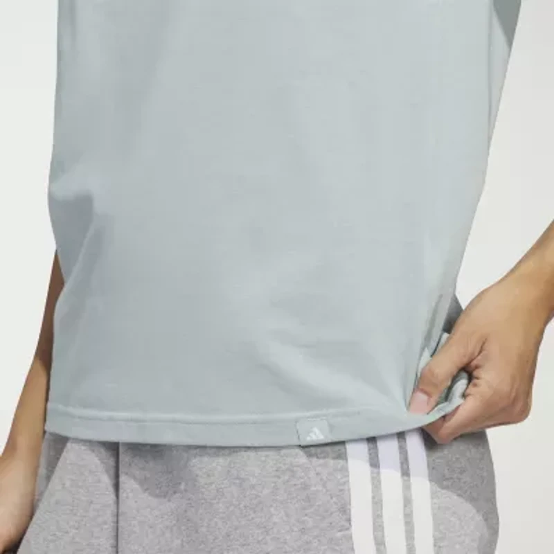 adidas Womens Crew Neck Short Sleeve Active T-Shirt