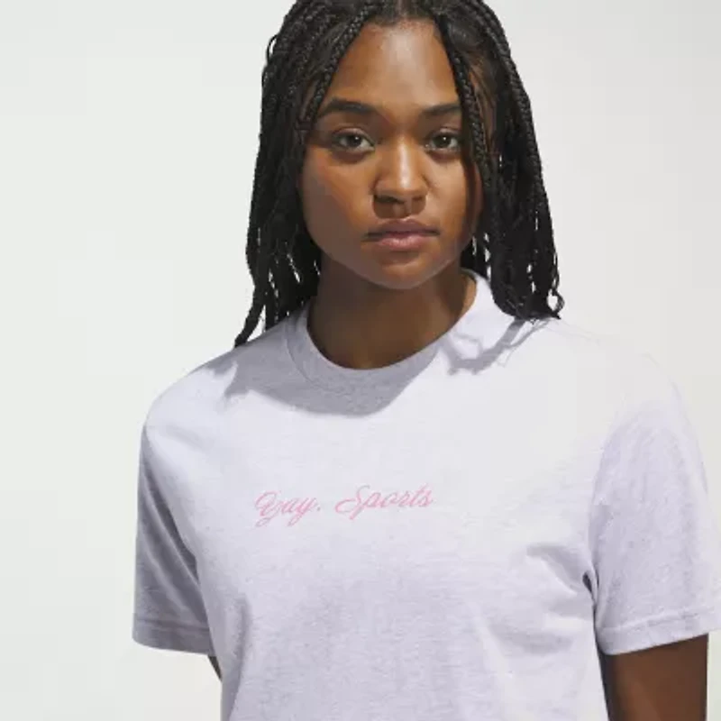 adidas Womens Crew Neck Short Sleeve Active T-Shirt