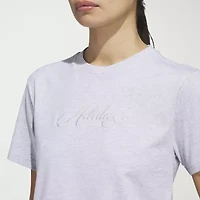 adidas Womens Crew Neck Short Sleeve Active T-Shirt