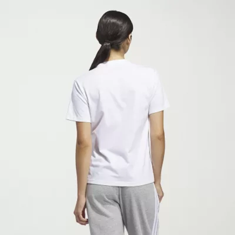 adidas Womens Crew Neck Short Sleeve Active T-Shirt
