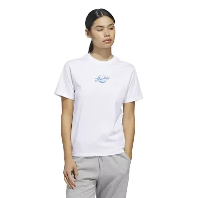 adidas Womens Crew Neck Short Sleeve Active T-Shirt