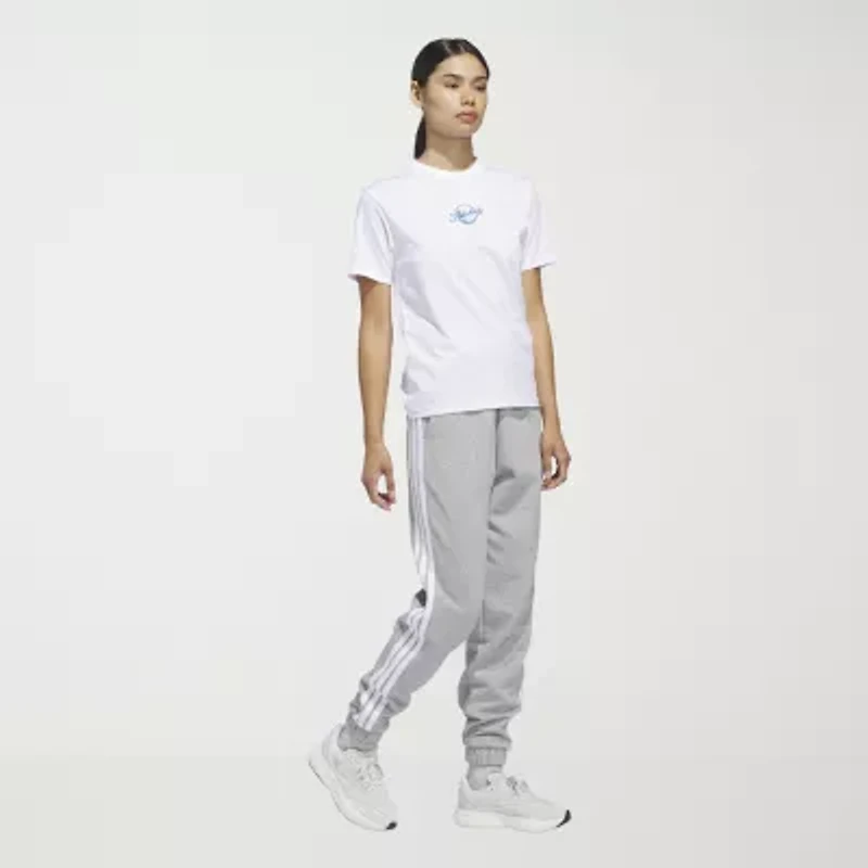 adidas Womens Crew Neck Short Sleeve Active T-Shirt