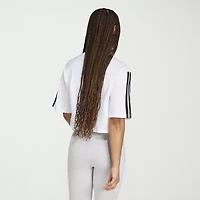 adidas Womens Crew Neck Short Sleeve Active Crop Top