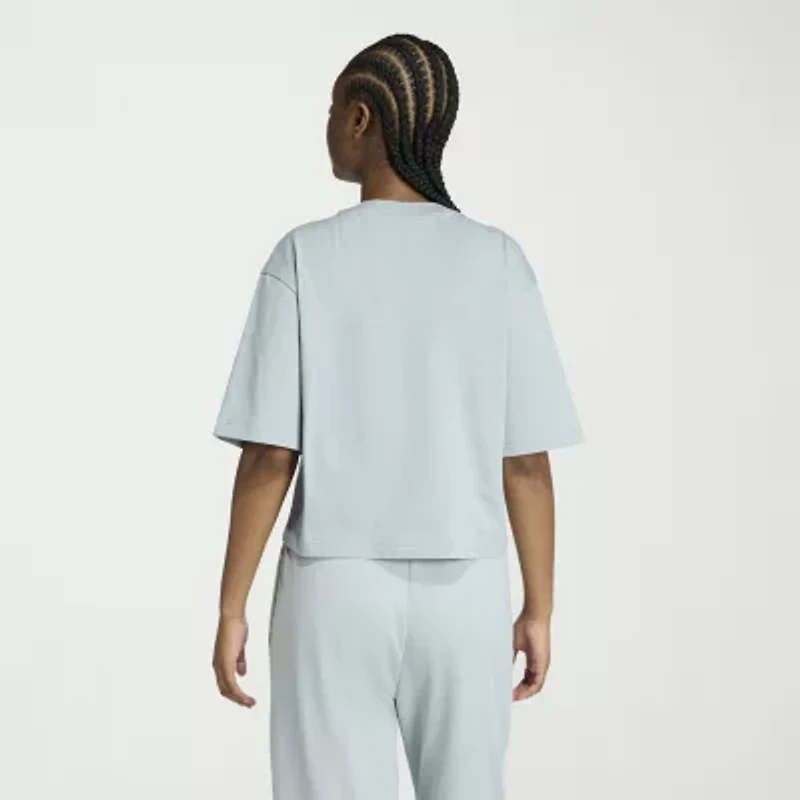 adidas Womens Crew Neck Short Sleeve Active T-Shirt