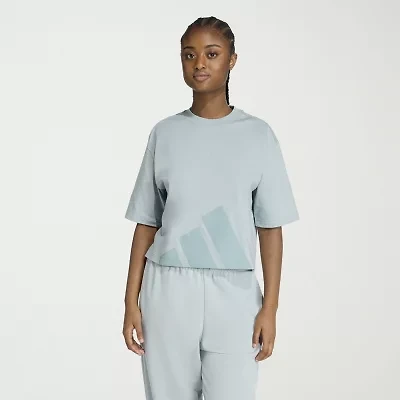 adidas Womens Crew Neck Short Sleeve Active T-Shirt