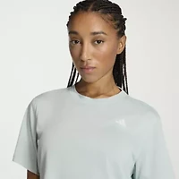 adidas Womens Crew Neck Short Sleeve Active Crop Top