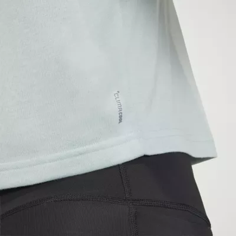 adidas Womens Crew Neck Short Sleeve Active Crop Top