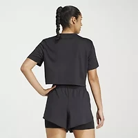 adidas Womens Crew Neck Short Sleeve Active Crop Top