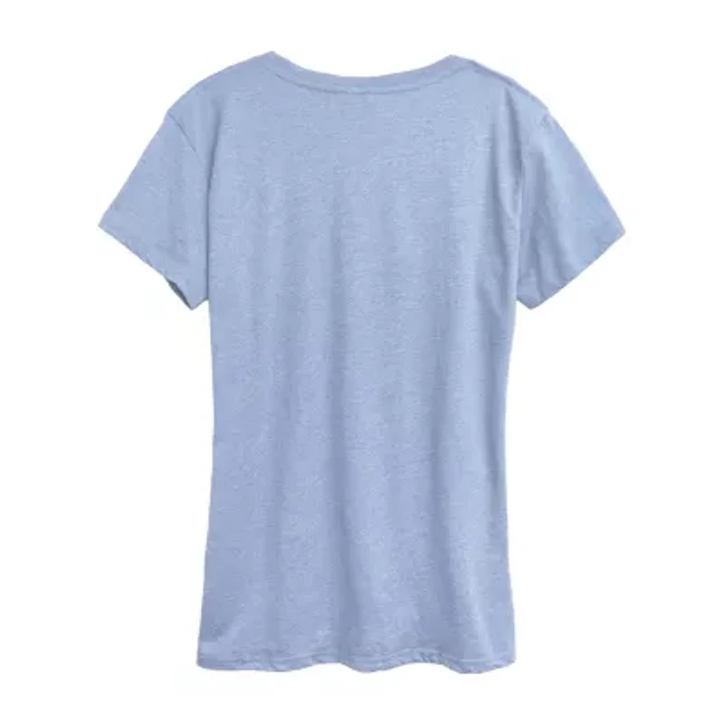 Barbie Love Hearts Womens Crew Neck Short Sleeve Classic Fit Graphic T-Shirt