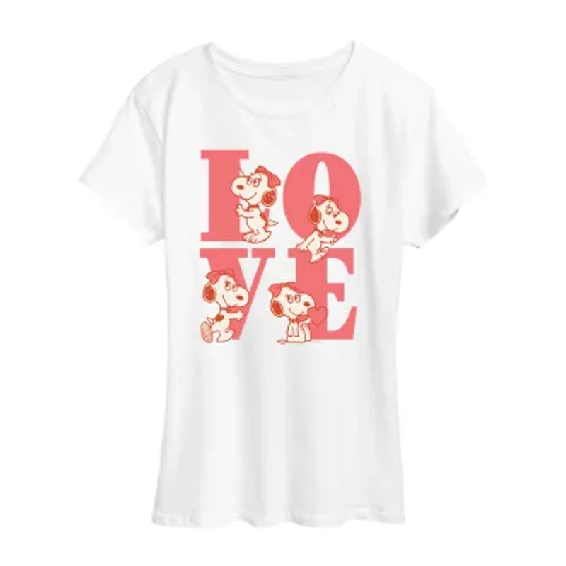 Belle Love Womens Crew Neck Short Sleeve Classic Fit Princess Graphic T-Shirt