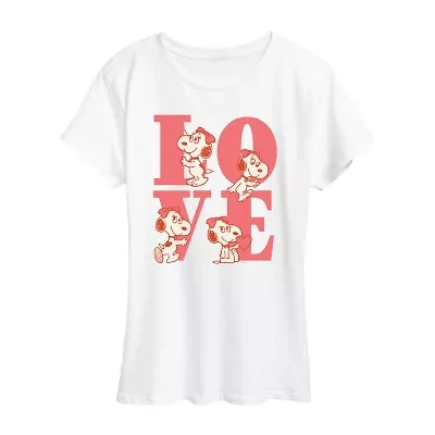Belle Love Womens Crew Neck Short Sleeve Classic Fit Princess Graphic T-Shirt