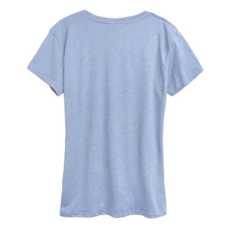 Barbie Logo Bow Womens Crew Neck Short Sleeve Classic Fit Graphic T-Shirt