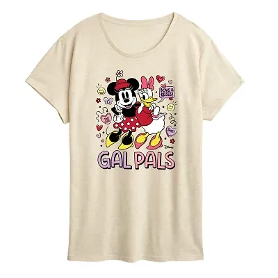 Gal Pals Womens Crew Neck Short Sleeve Classic Fit Minnie Mouse Graphic T-Shirt