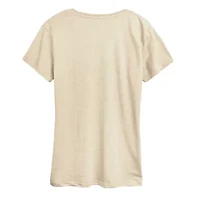 Leopard Heart Womens Crew Neck Short Sleeve Classic Fit Graphic T-Shirt