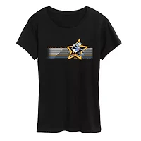 World Class Ski Womens Crew Neck Short Sleeve Classic Fit Donald Duck Graphic T-Shirt